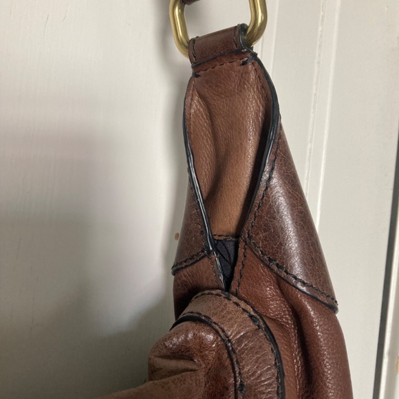 Fossil Y2K Fifty Four Slouchy Hobo Brown Leather Shoulder Bag - Picture 9 of 9